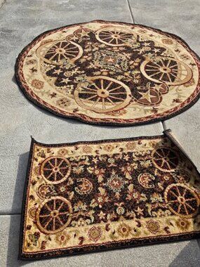 Like New set of two rugs Gently Used Pioneer Round Rug – Stylish & Cozy